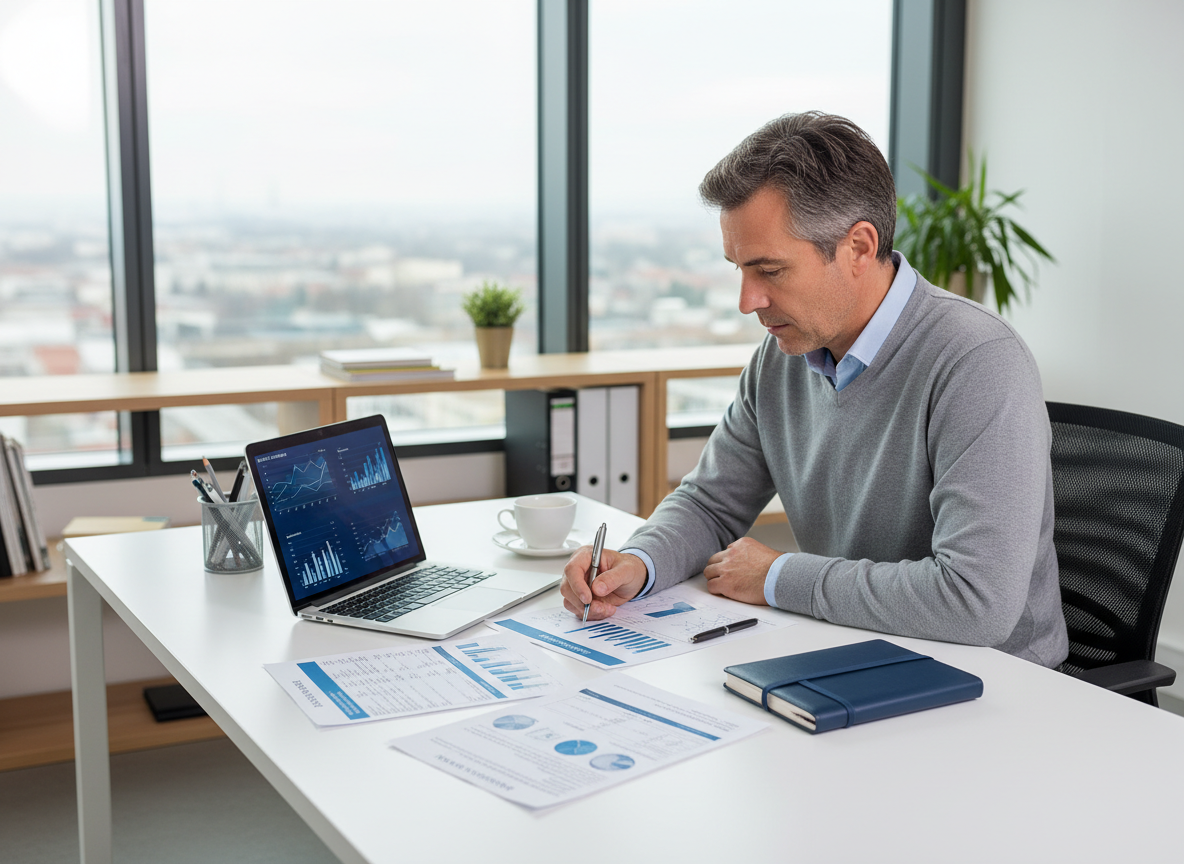 Conseiller analysant des contrats et garanties d'assurance