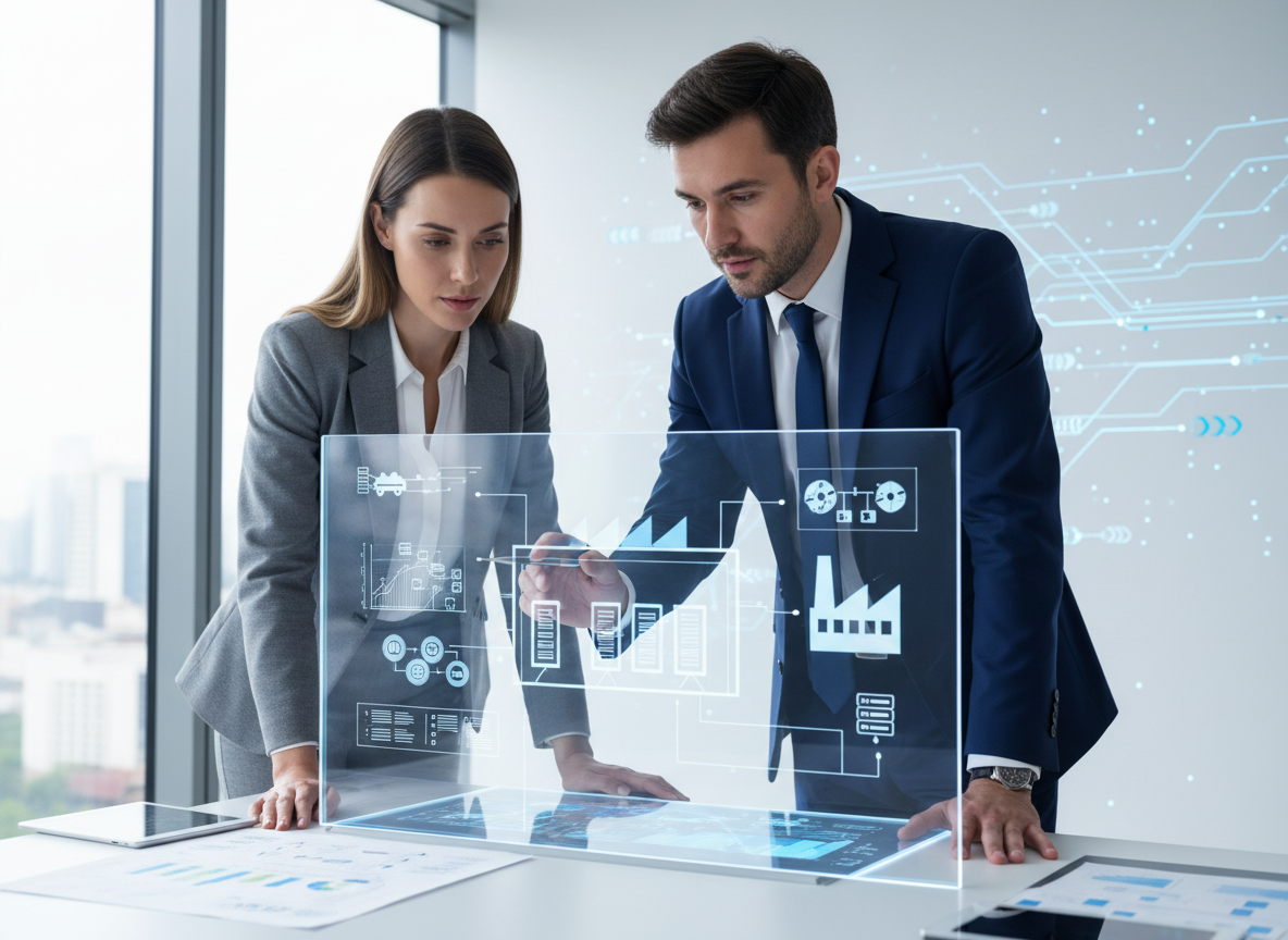 Professionnel et conseiller étudiant la protection d'un local commercial